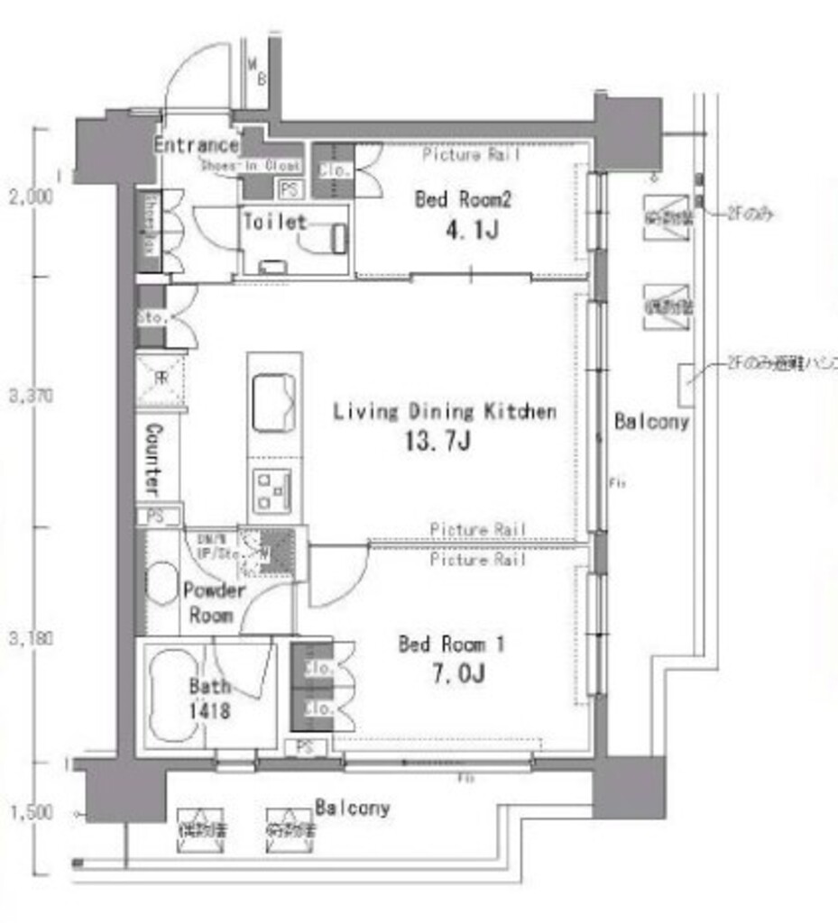 物件○○の間取り図